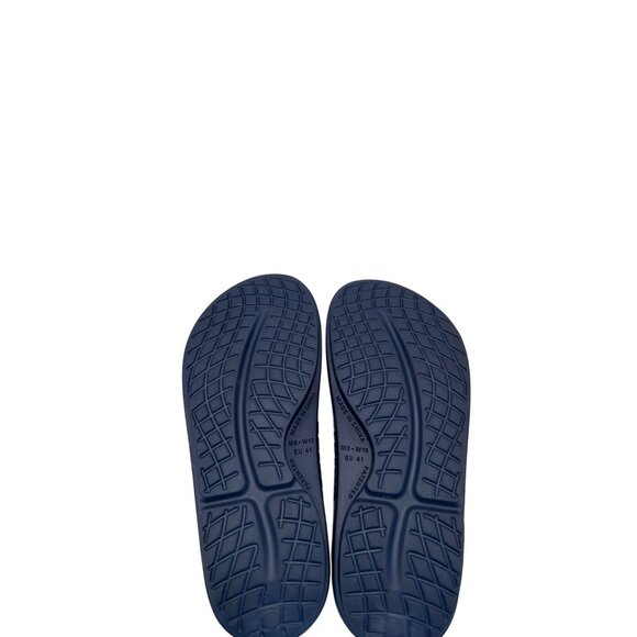 Oofos Ooahh Sport Slides Navy Recovery Sandals Women's Size 10 Men's Size 8 - Picture 10 of 10